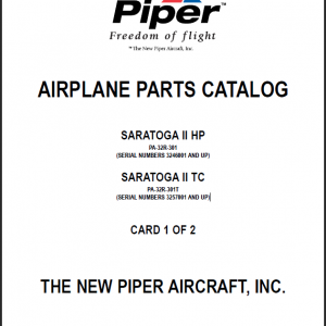 Piper PA-32R Saratoga Parts Catalog Manual