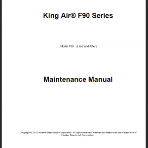King Air F 90 Aircraft Maintenance Manual