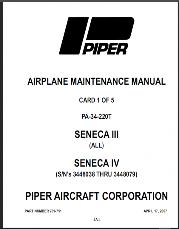 Piper Seneca Manuals