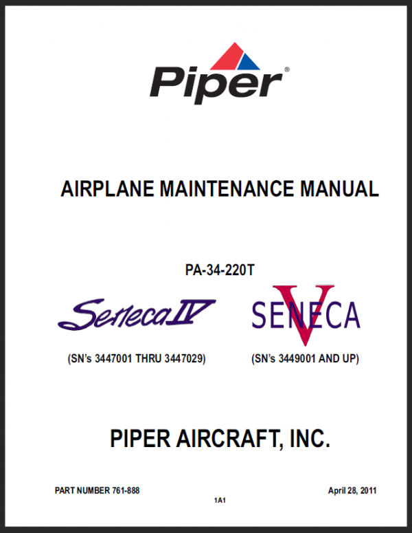 Piper Seneca IV and V Manuals