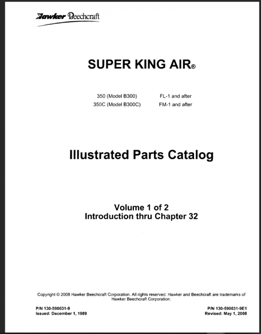 King Air B300 Aircraft Manuals Download | Pius Parts