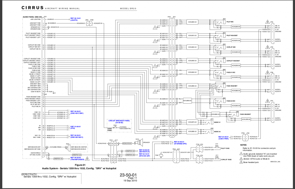 Cirrus SR20 Wiring Diagram Manual Download | Pius Parts