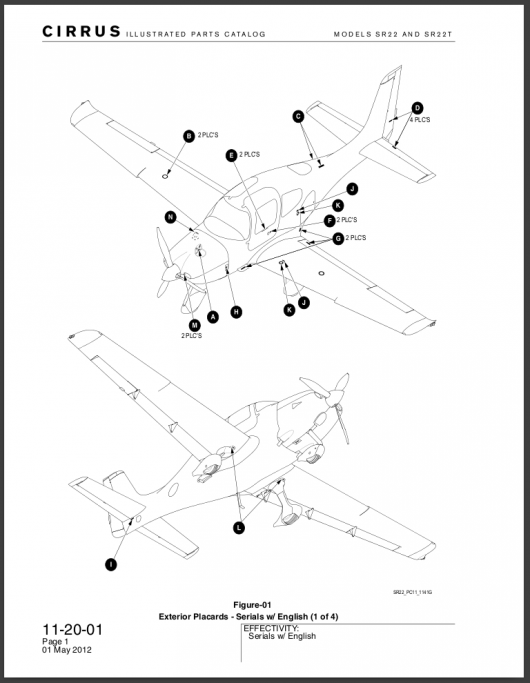 Cirrus SR22 IPC Parts Manual Download Pius Parts