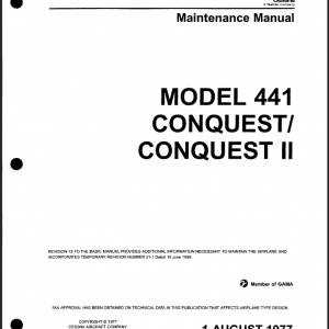 Cessna 441 Manuals IPC and AMM