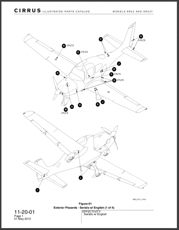 Cirrus SR22 IPC Parts Manual Download